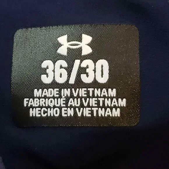 Under Armour UA Golf Pants Mens Size 36x30 Navy Blue Flat Front Performance - Picture 7 of 10